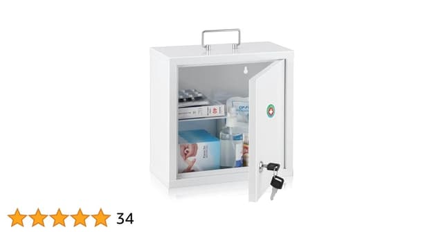 Lockable medicine storage box for child safety and home poisoning prevention